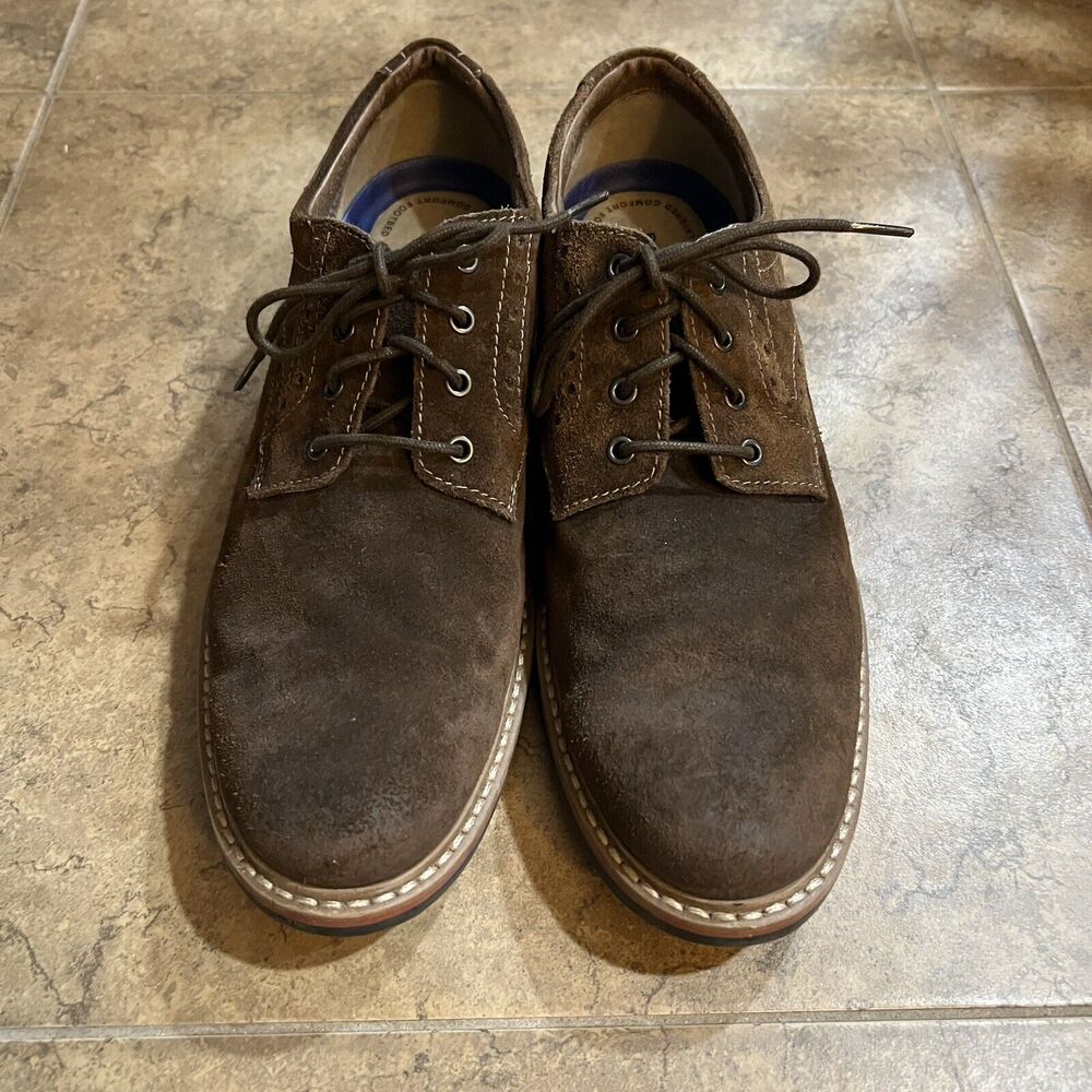 Bostonian Men's Shoes Size 10.5‎ Beige/Brown Suede Leather